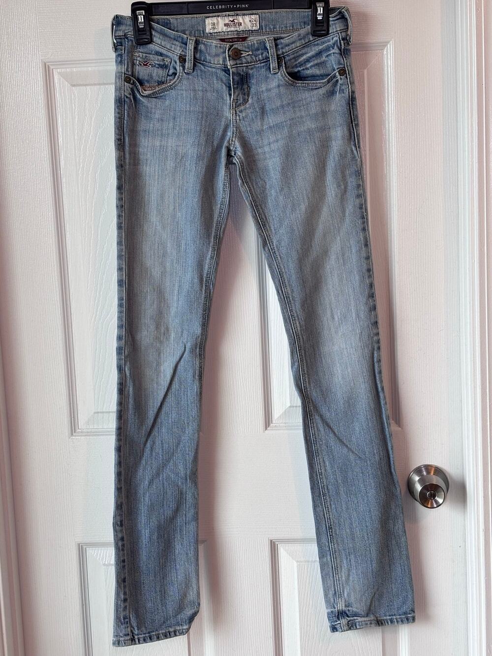 Hollister So Cal Stretch Low Rise Skinny Jeans W24 L33 Size 0 Y2K